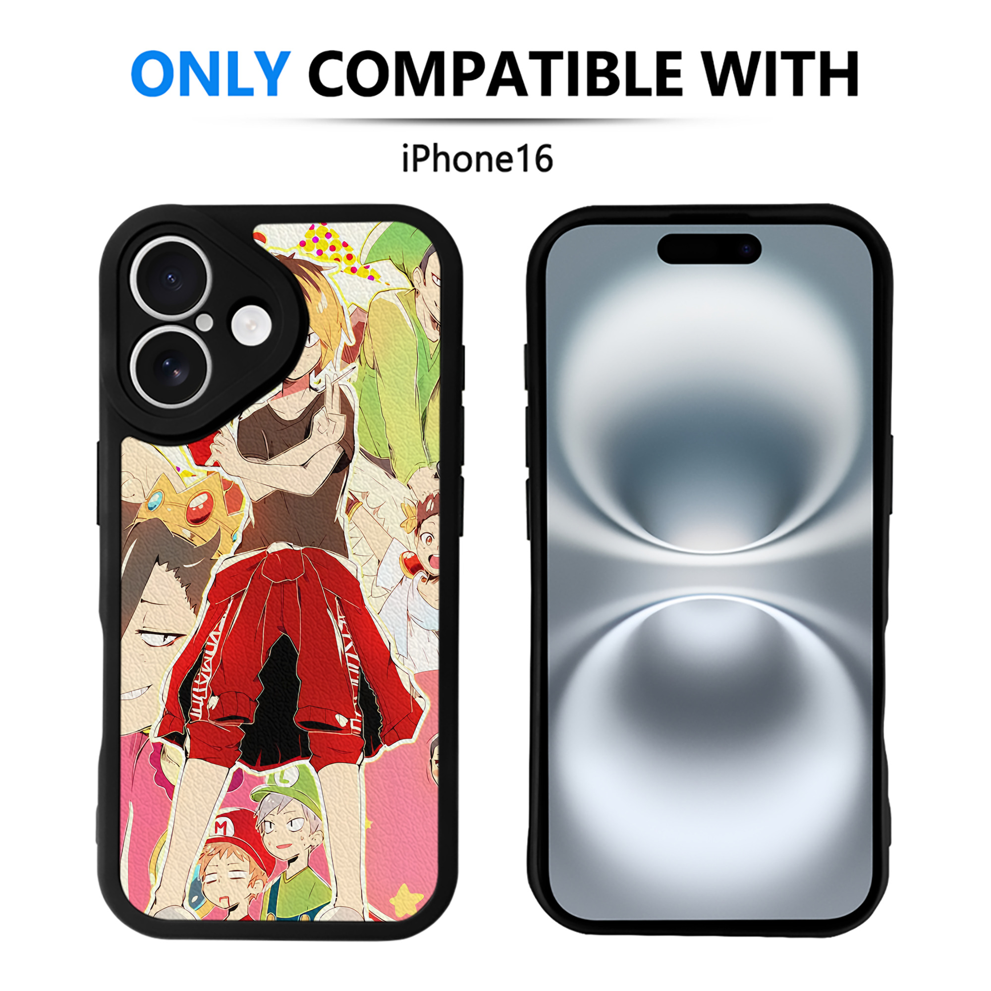 （画像用） ハイキュー!! Haikyu!! 【iPhone 16シリーズ対応】シリコンスマホケース（レザー調） 材質：シリコン